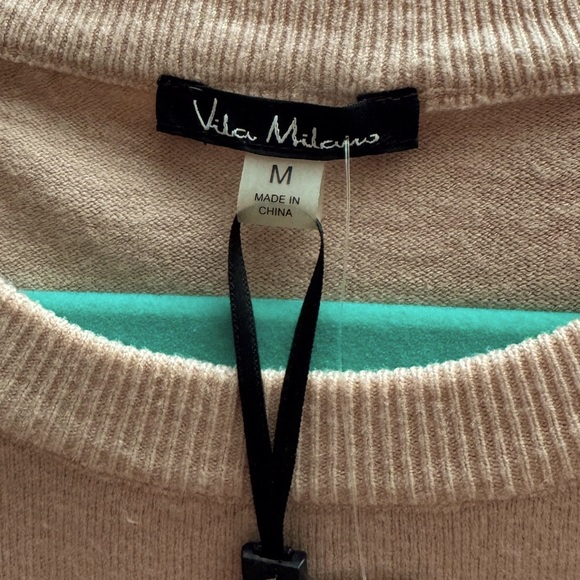 Crystal Heart Sweater by Vila Milano - Lightweight - Size Medium - Pink - Picture 6 of 9